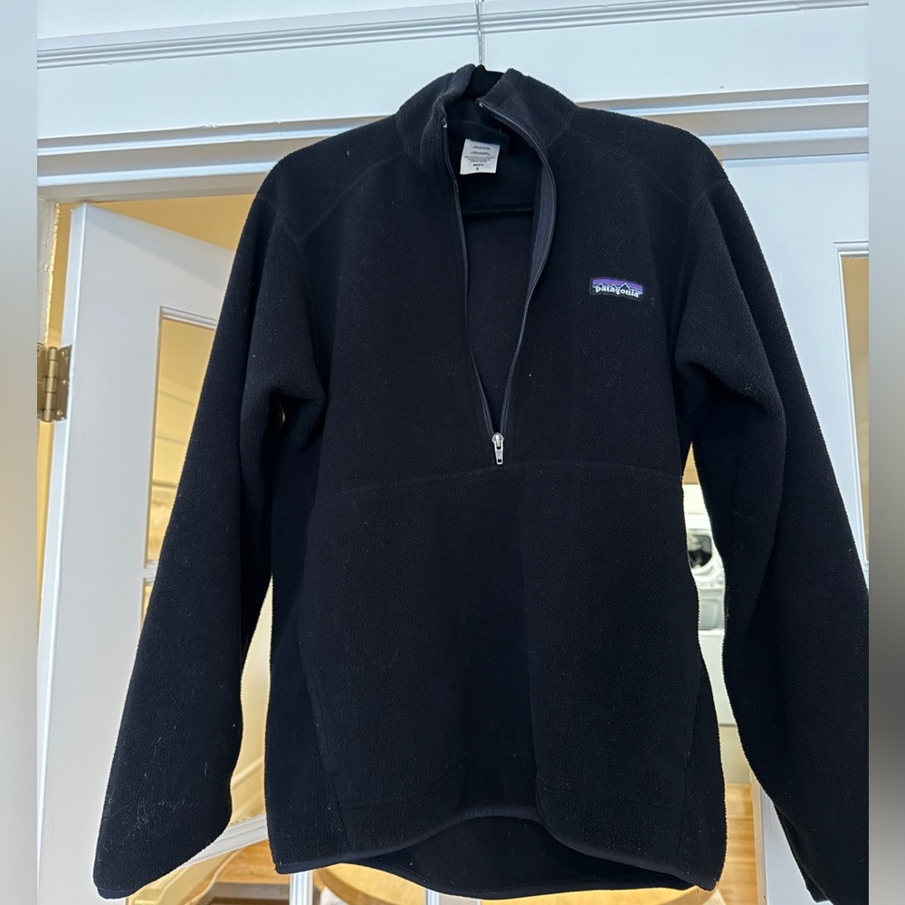 Patagonia Black Synchilla Quarter-Zip Fleece - size S